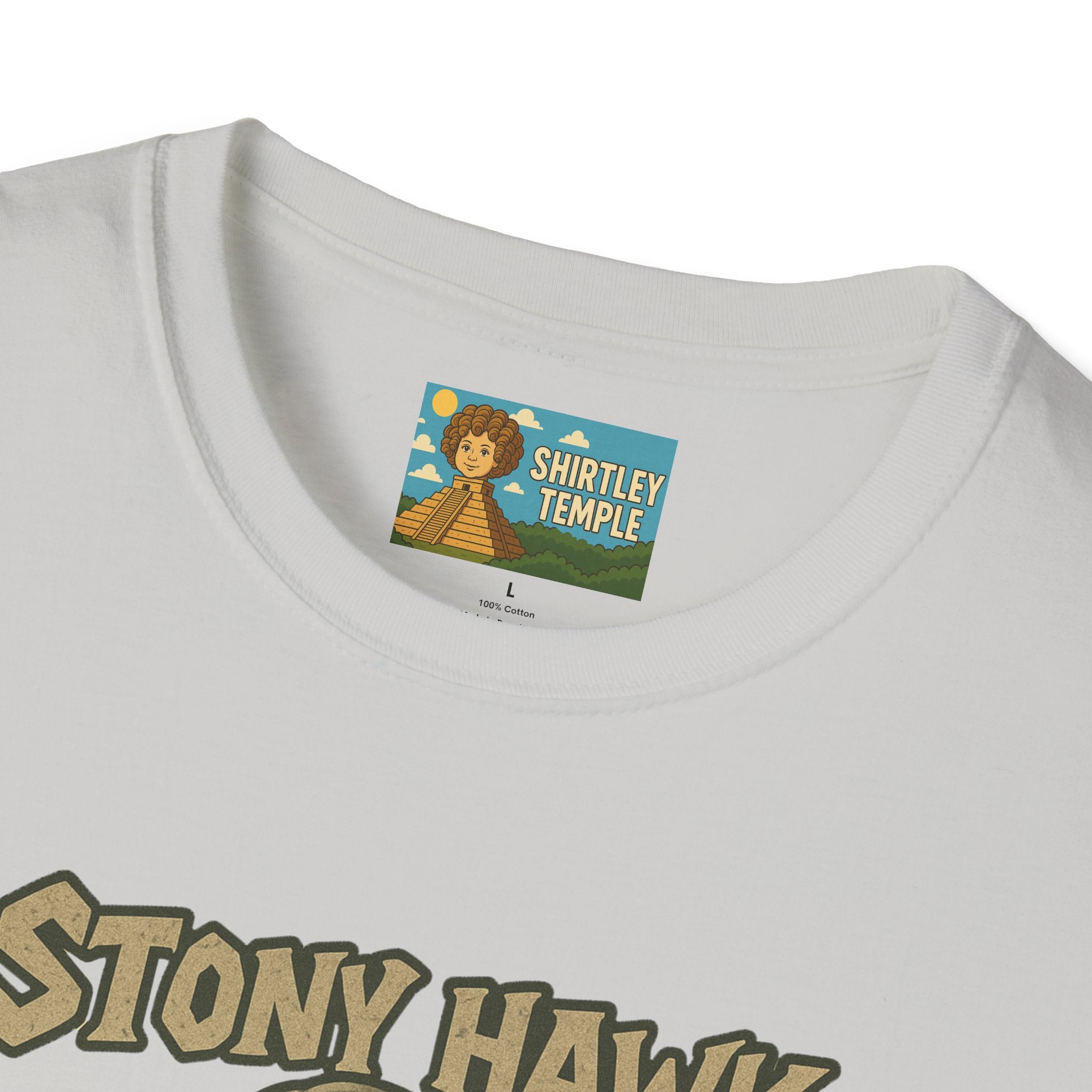 Stony Hawk Unisex T-Shirt, Skateboard Legend Parody Tee, Statue Wordplay Shirt, Funny Skater Gift, Skateboarding Fan Top