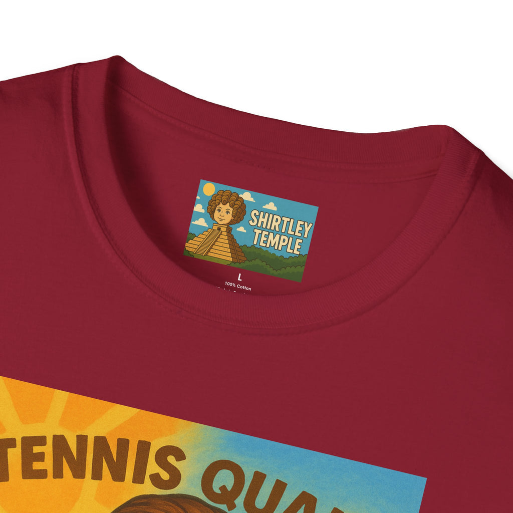 Tennis Quaid Unisex Softstyle T-Shirt, Tennis Player Actor Mashup Tee, Funny Graphic Shirt