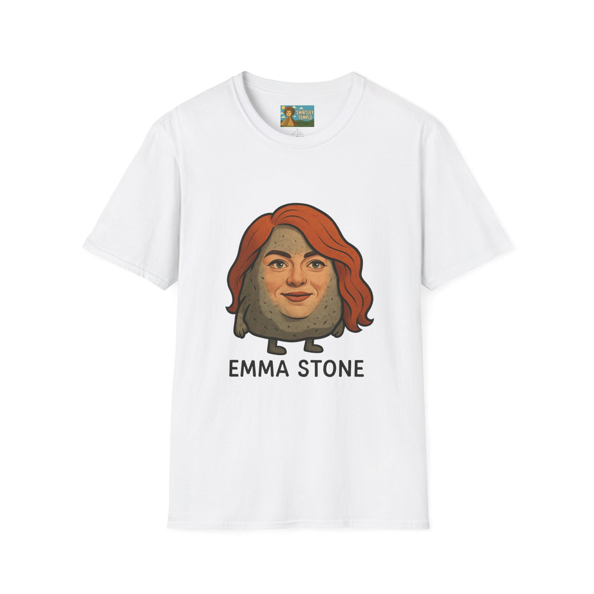Emma Stone funny shirt wordplay pun actress and an actual stone mashup