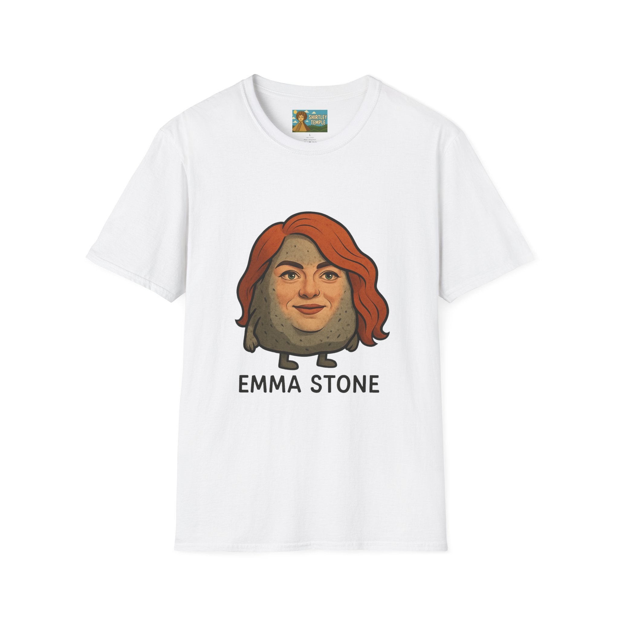 Emma Stone funny shirt wordplay pun actress and an actual stone mashup