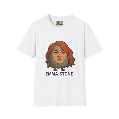 Emma Stone funny shirt wordplay pun actress and an actual stone mashup