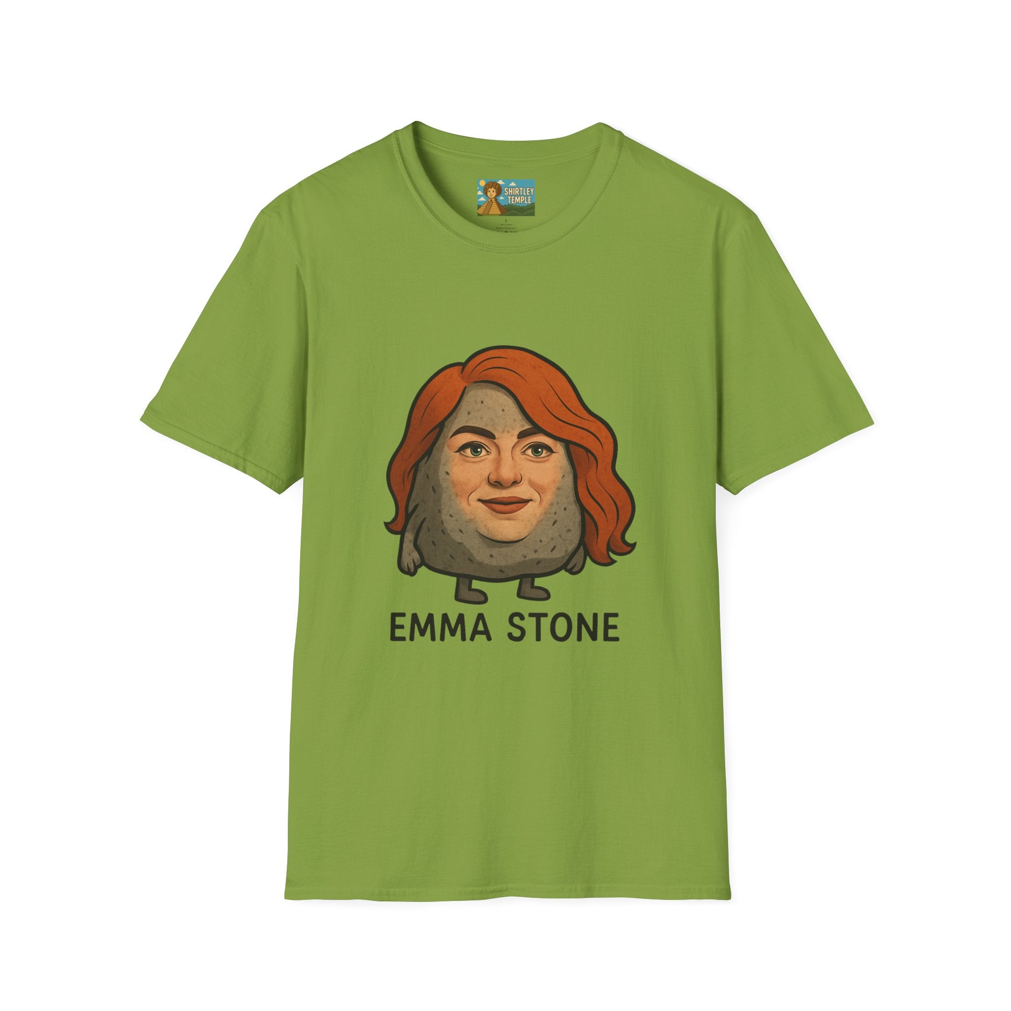 Emma Stone funny shirt wordplay pun actress and an actual stone mashup