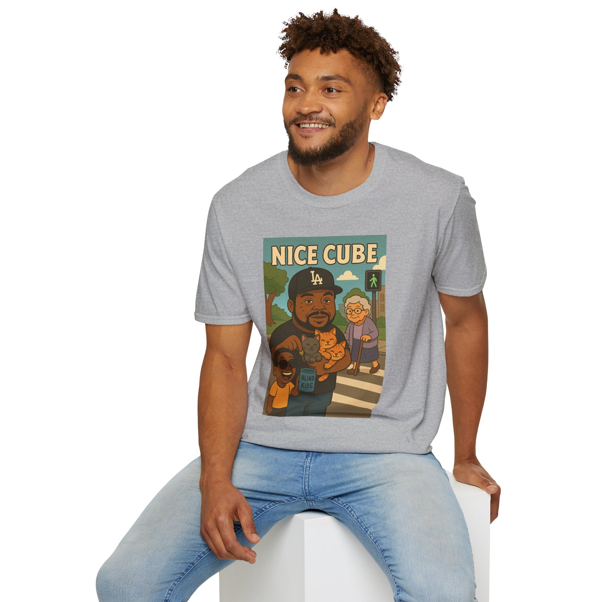 Nice Cube Funny Parody T-Shirt, Ice Cube Tribute Tee, Humorous Wordplay Top, Cool Gift for Hip Hop Fans, Softstyle Shirt