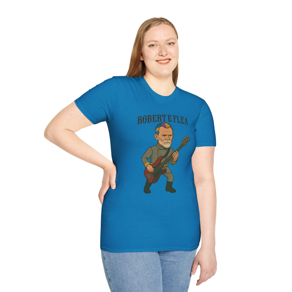 Robert E Flea Funny Unisex T-Shirt, Mashup Parody Comedy Tee, Robert E Lee and Flea Shirt, Humorous Graphic Tee, Gift for Comedy Lovers