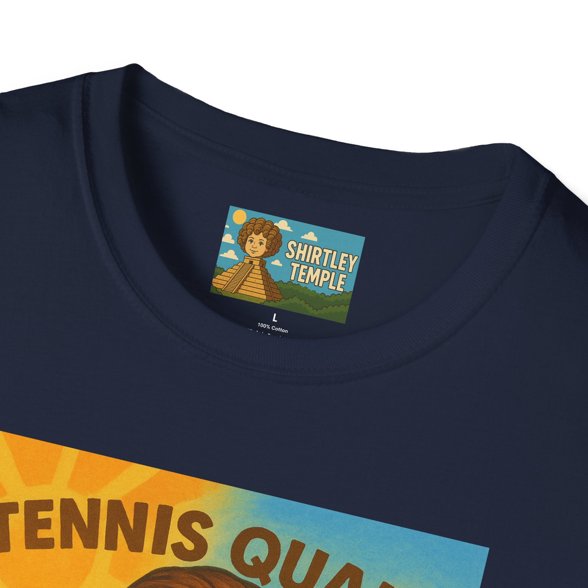 Tennis Quaid Unisex Softstyle T-Shirt, Tennis Player Actor Mashup Tee, Funny Graphic Shirt