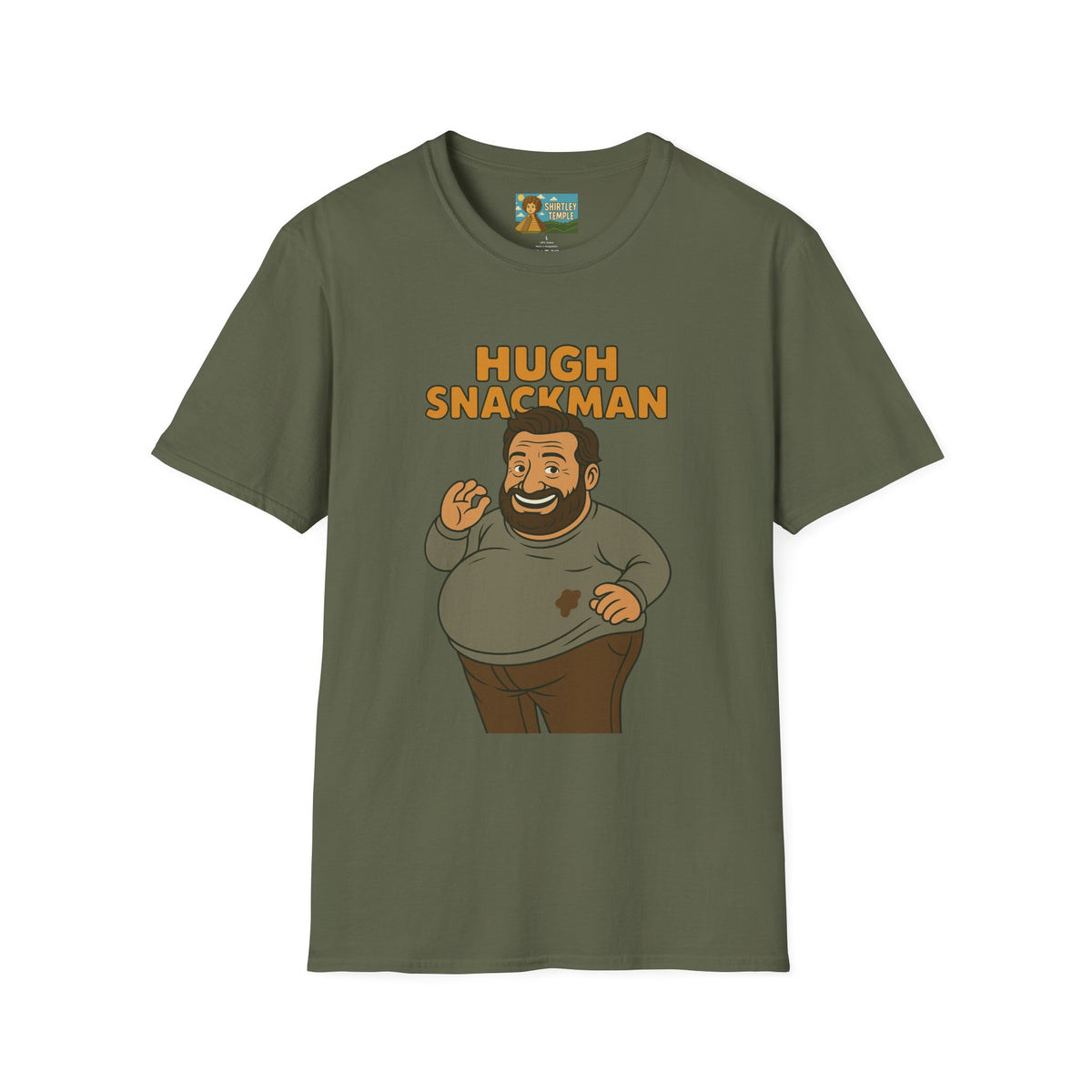 Hugh Snackman Funny Shirt, Hugh Jackman Parody Tee, Comedy Tribute Apparel, Unisex Softstyle T-Shirt