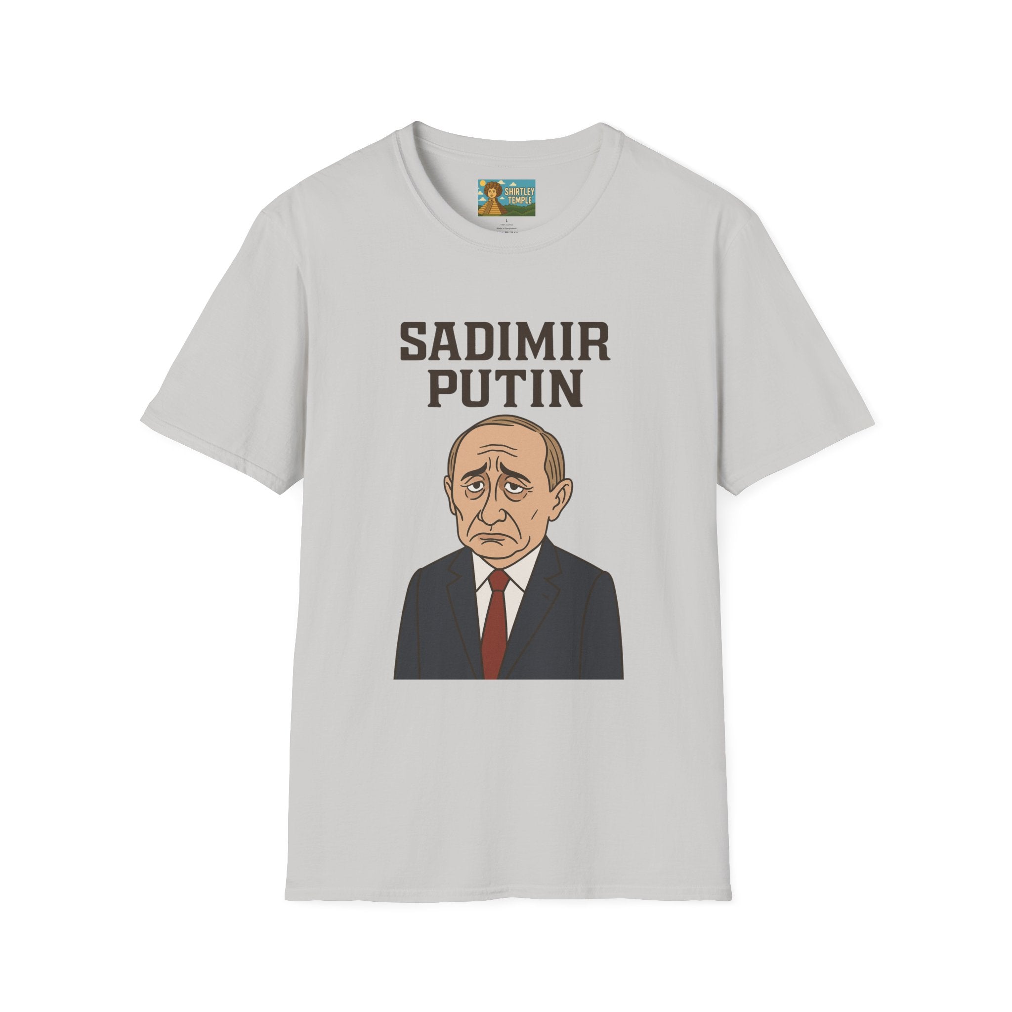 Sadimir Putin Funny T-Shirt, Vladimir Putin Parody Tee, Sad Person Comedy Shirt, Wordplay Humor Top
