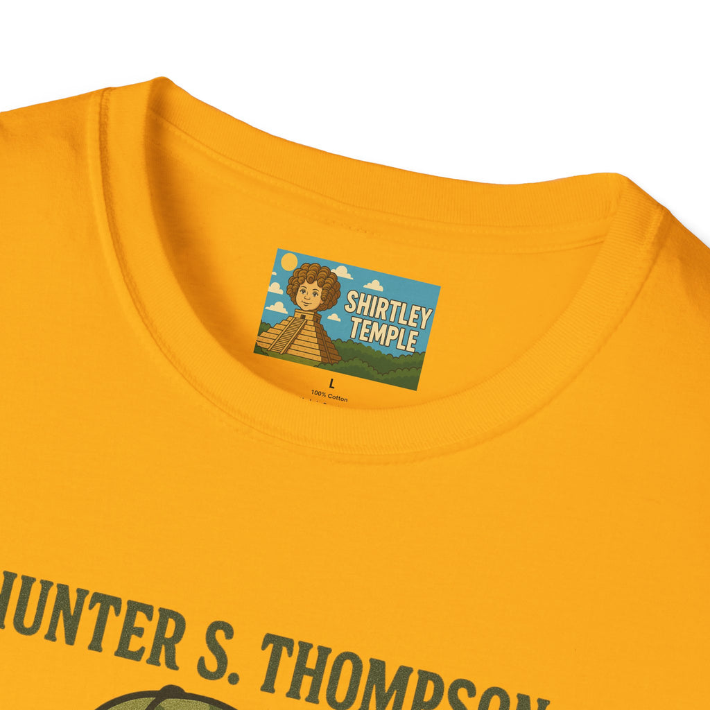 Hunter S Thompson Funny Shirt, Parody Apparel, Comedy Tribute Mashup Pun Unisex Softstyle T-Shirt